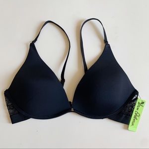 Sam Edelman NWT Radiance Bralette Plunge Black Size Large